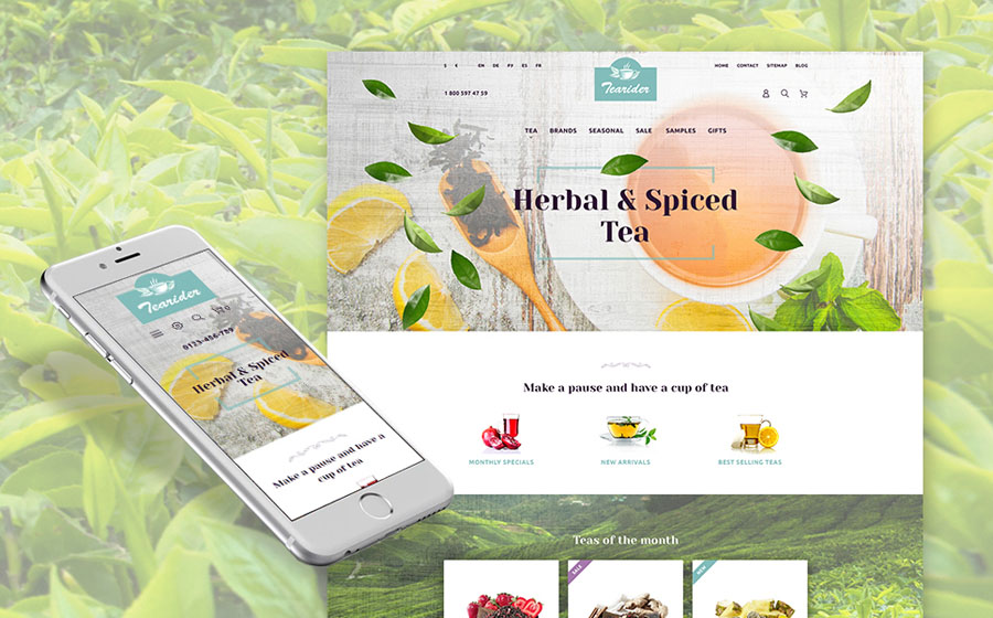 Herbal & Spiced Tea Responsive Prestashop Theme 