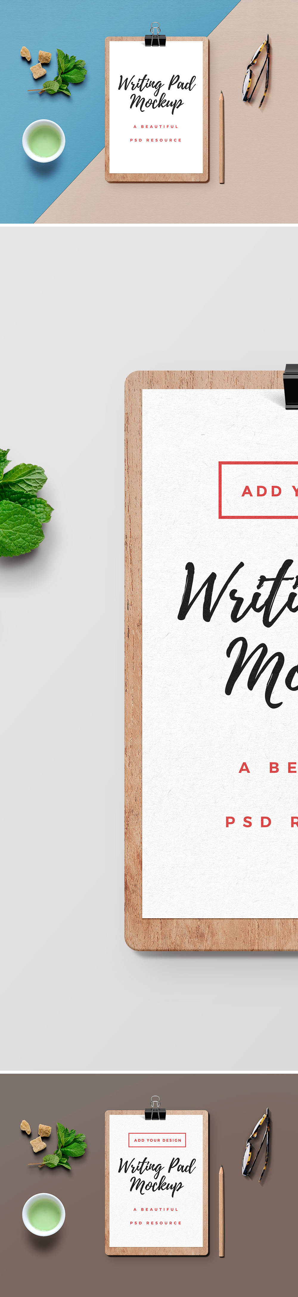 Writing Pad PSD Mockup