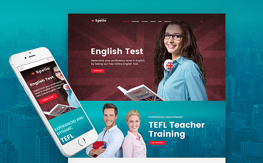 Spello - Language School WordPress Theme 