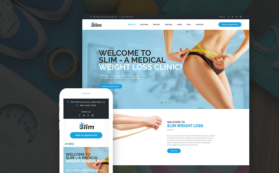 Slim - Weight Loss & Fitness WordPress Theme 