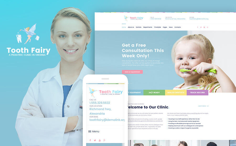 Tooth Fairy - Pediatric Dentistry WordPress Theme 