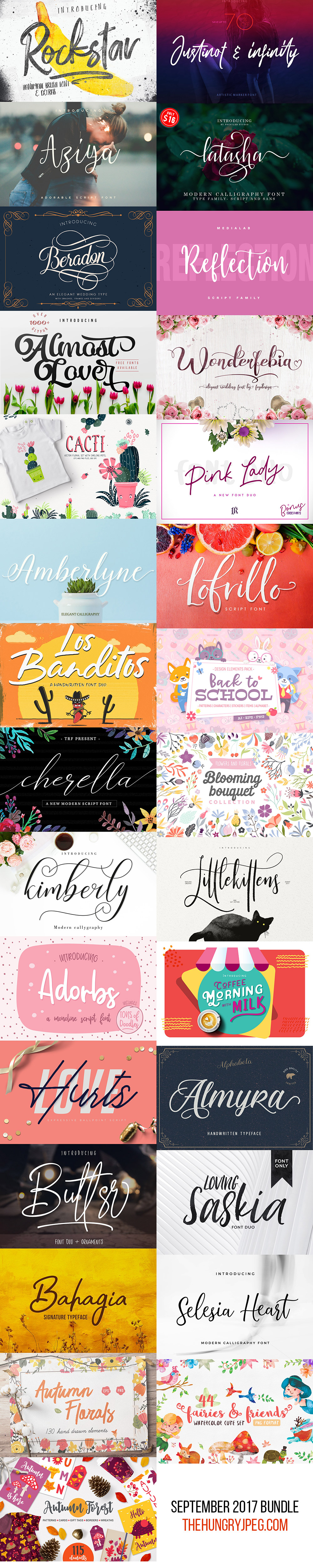 September Fonts & Graphics Bundle