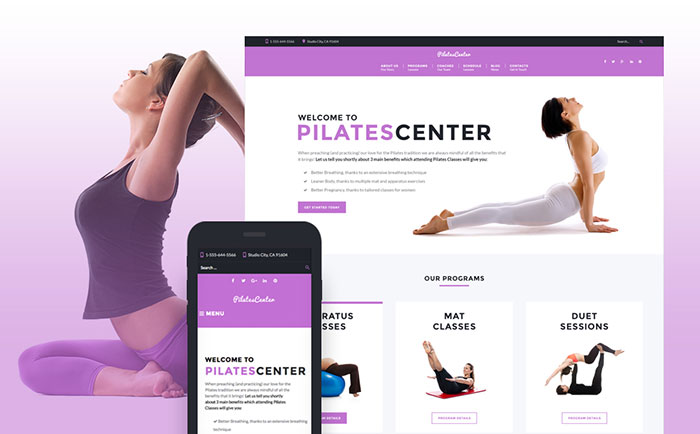 Pilates Center - Sports WordPress Template