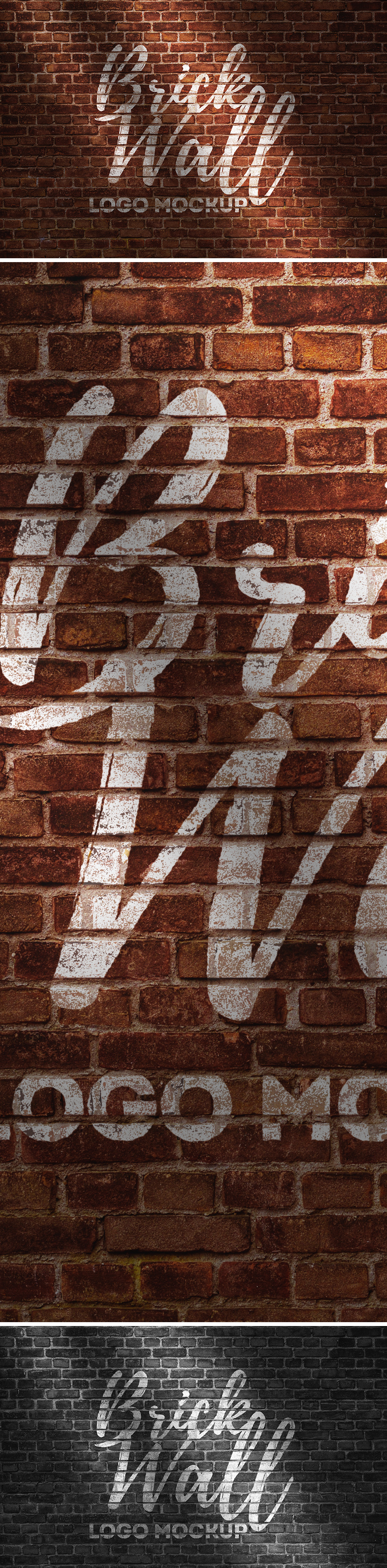 Brick Wall Logo Mockup