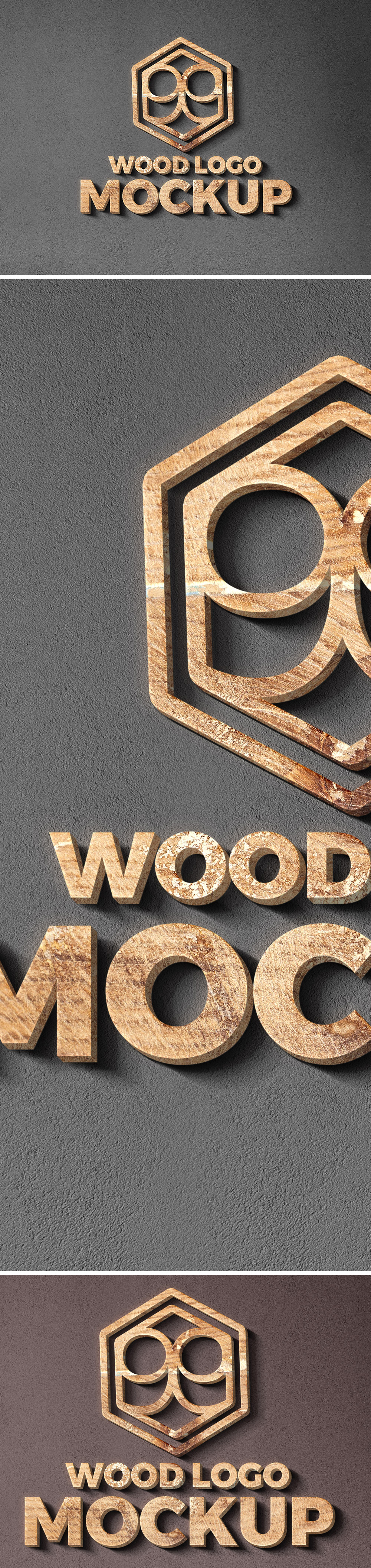 Wood Cut Logo Mockup