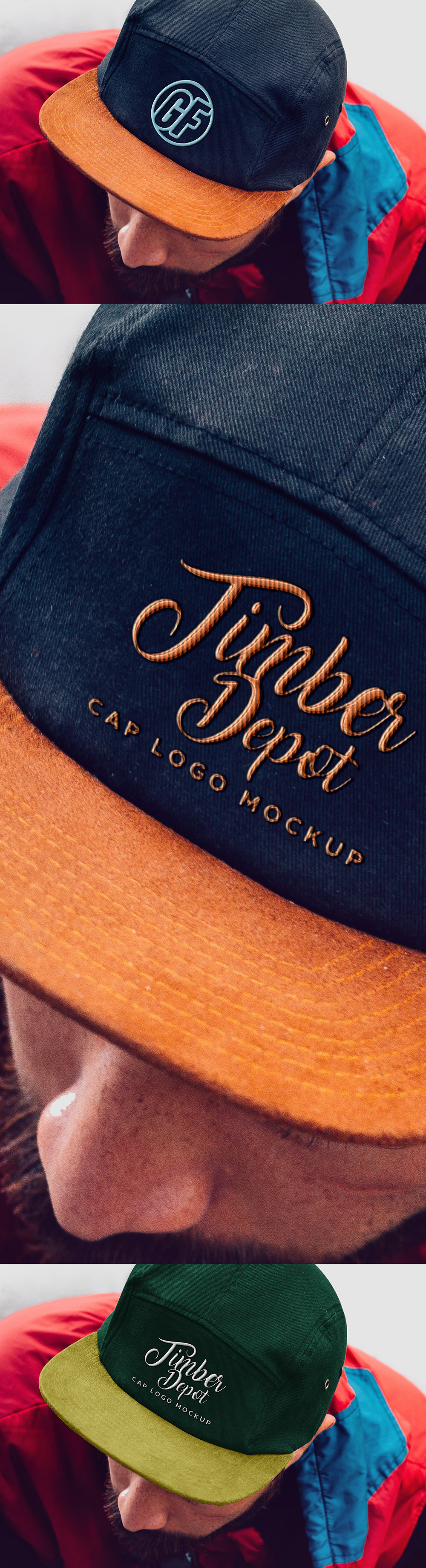 Cap Logo Mockup PSD