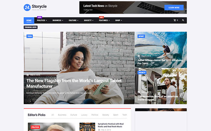 24.Storycle - Multipurpose News Portal Elementor WordPress Theme