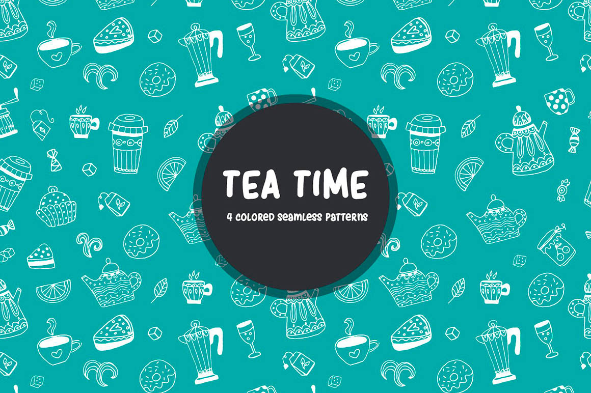 Tea Time Vector Pattern