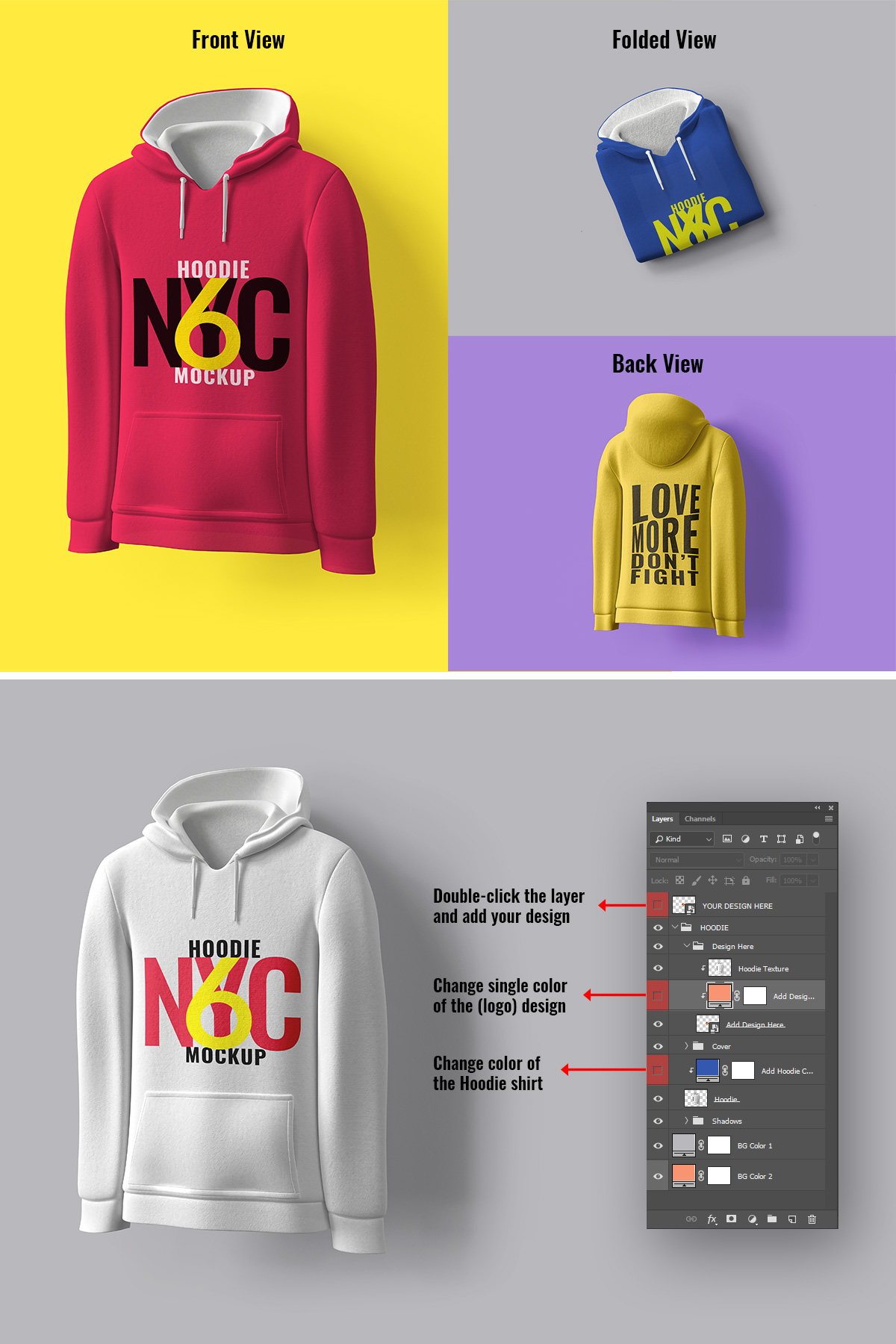 Hoodie PSD Mockup