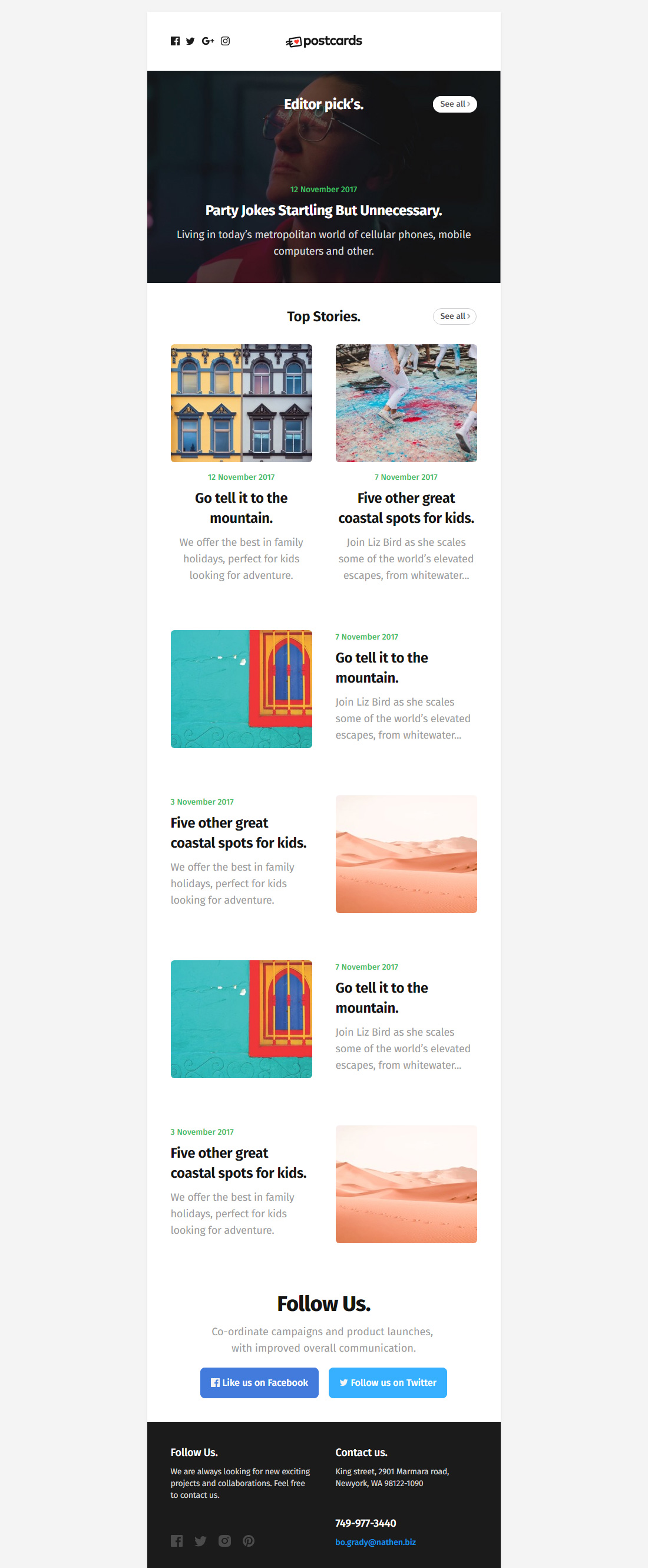 Email Newsletter Template