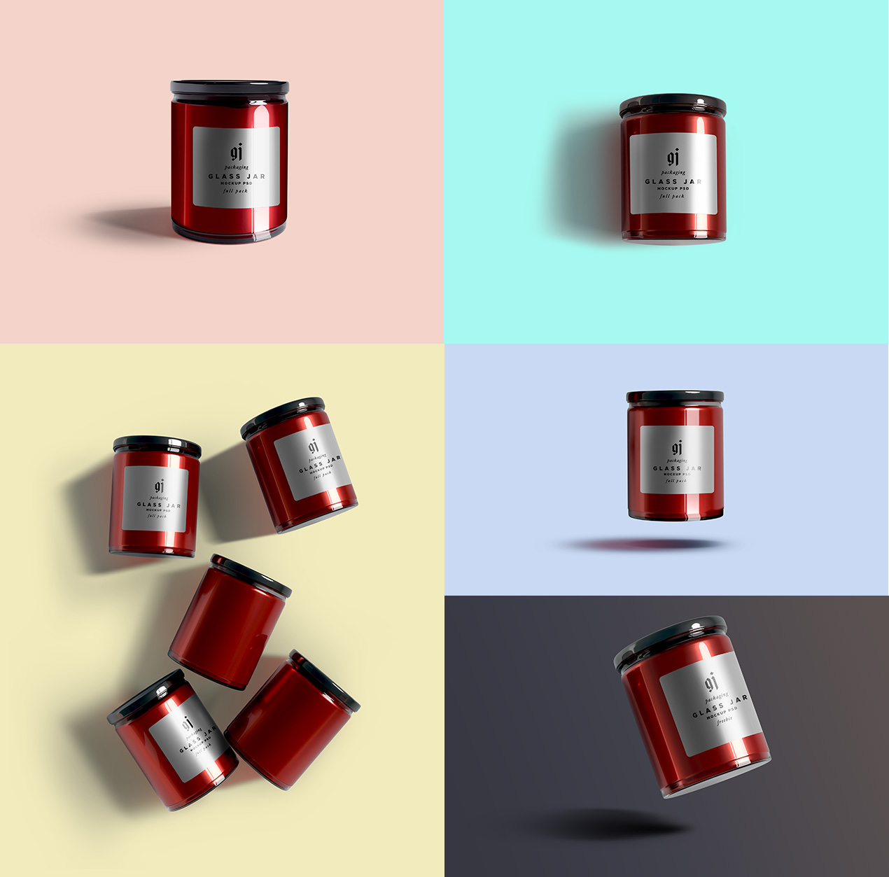 Glass Jar PSD mockups