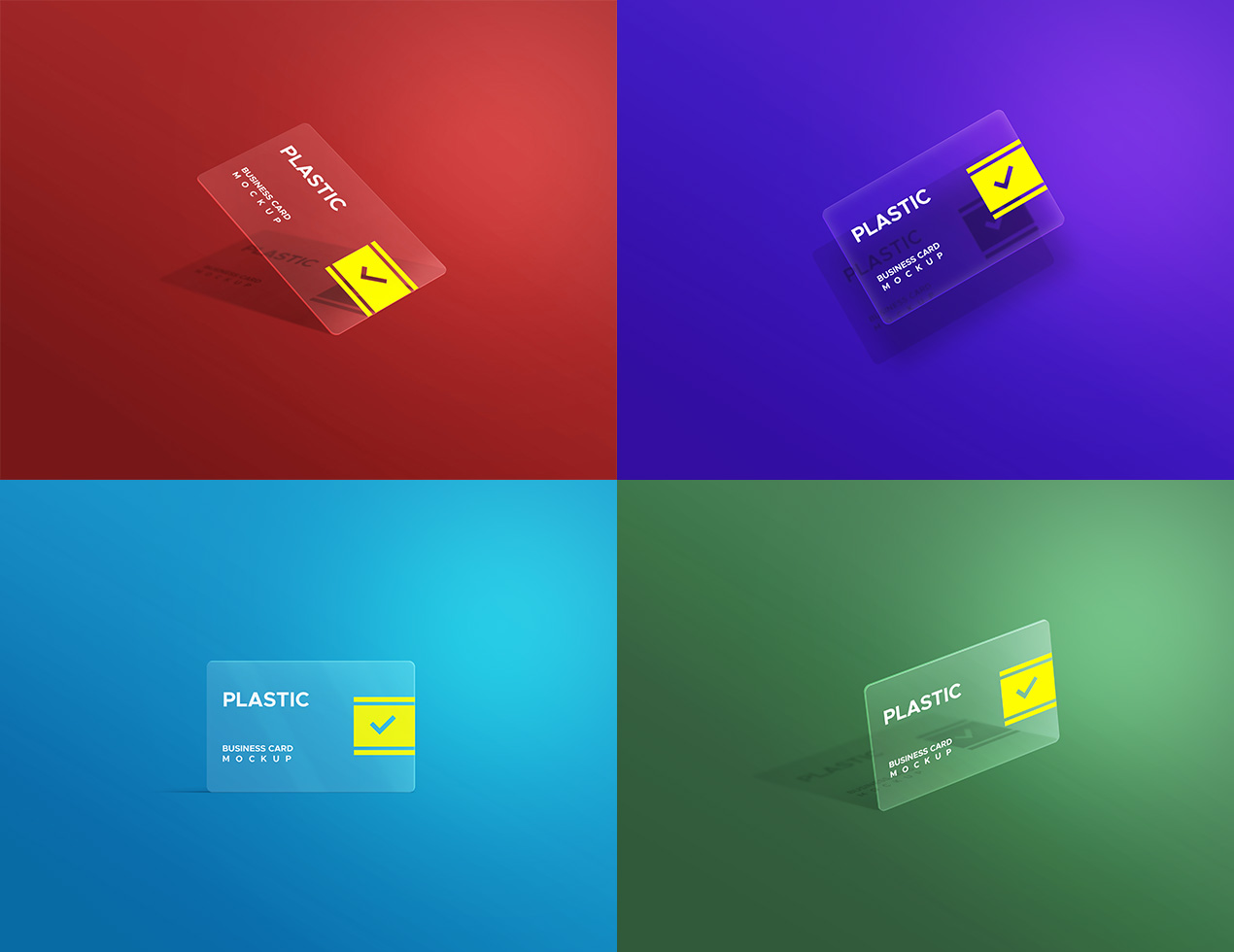 Plastic Business Card Mockups