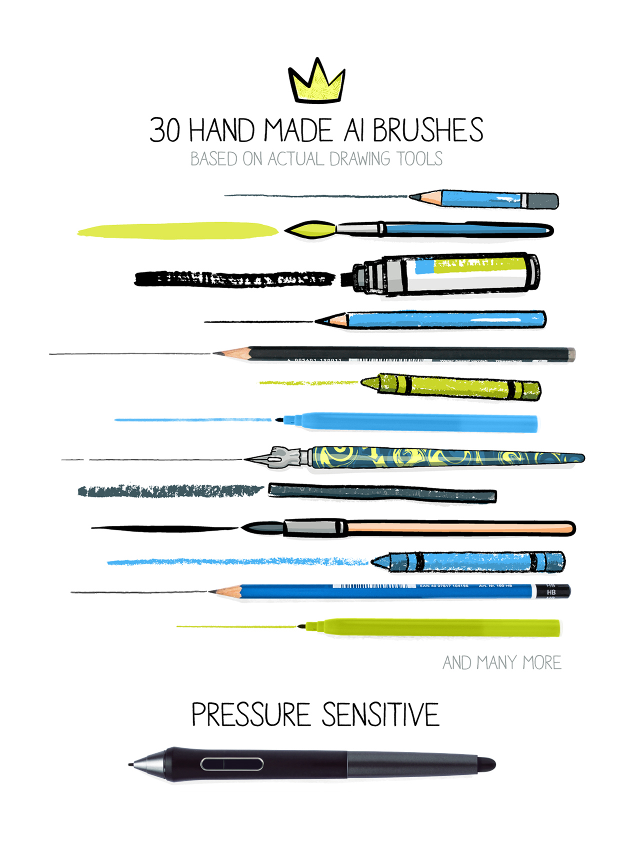 Hand-drawn Illustrator Brushes