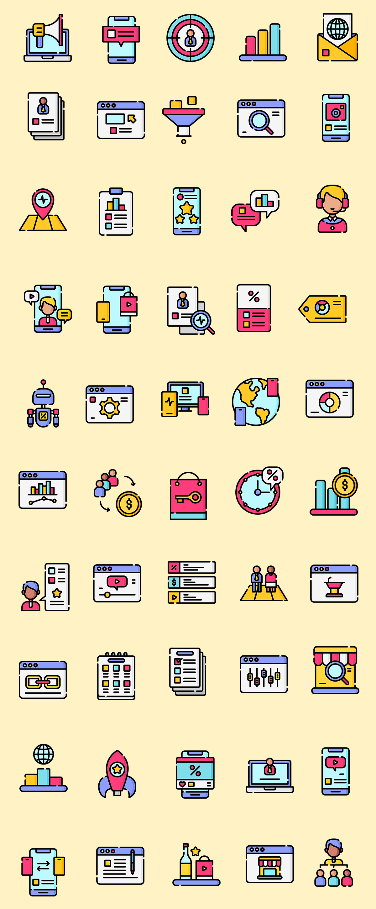 Online Marketing Icons