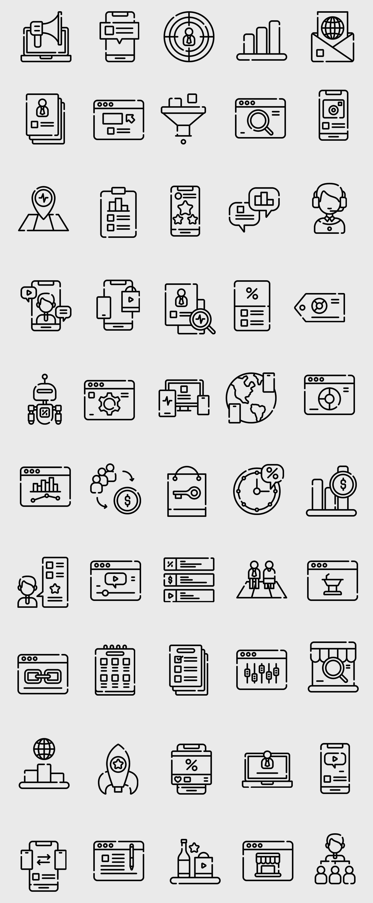 Online Marketing Icons