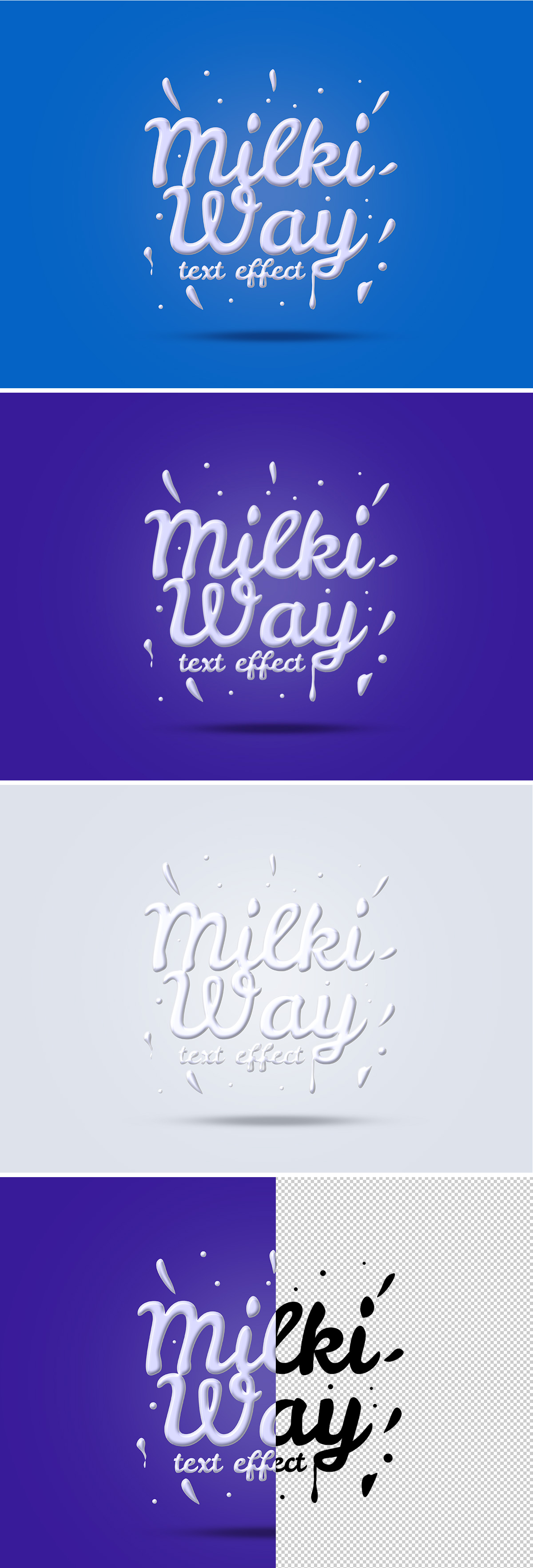 PSD Milk Text Effect