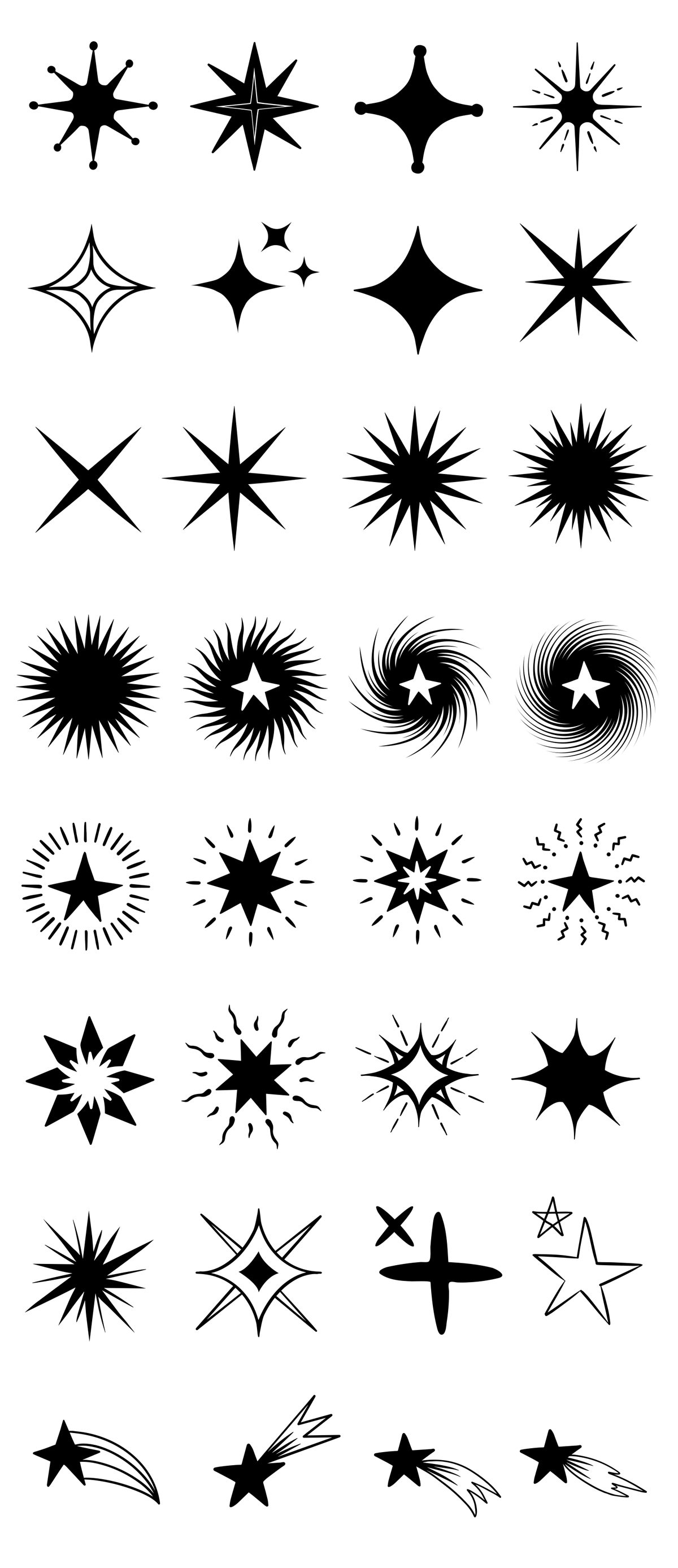 Handdrawn Vector Star & Starbursts