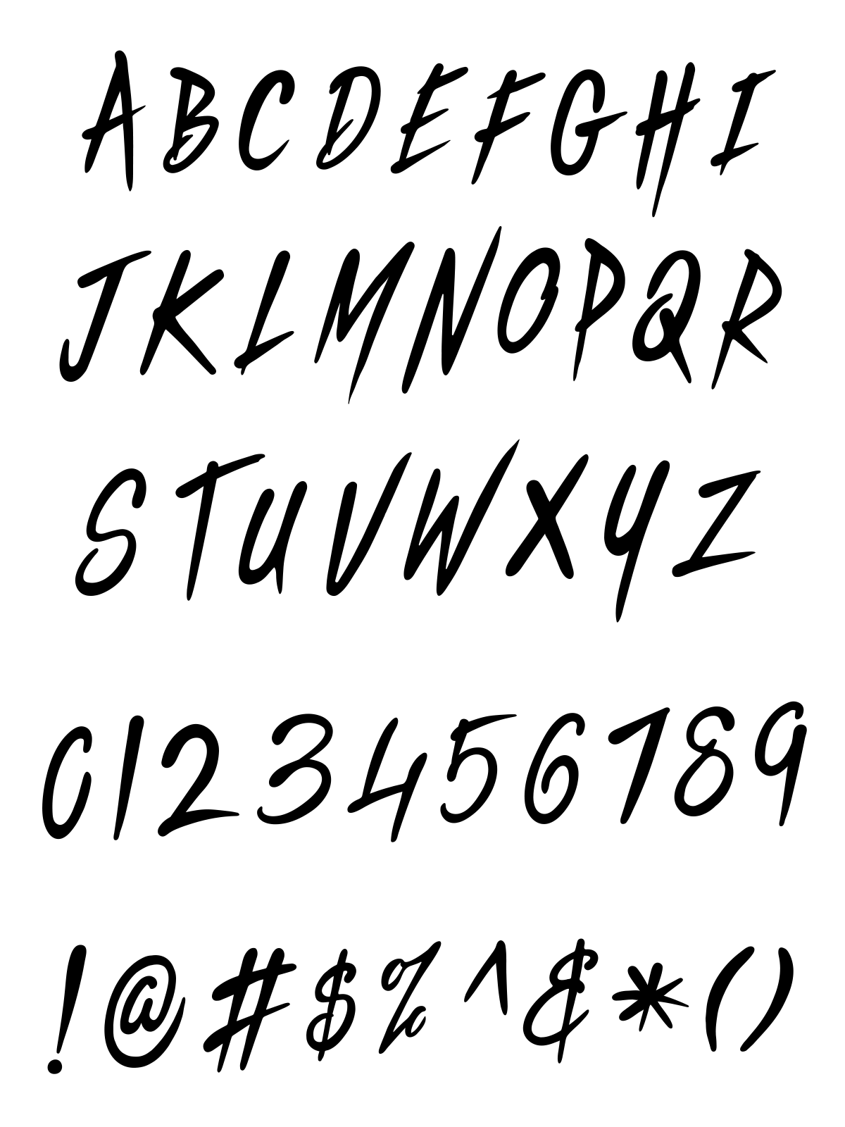 Vector Font Alphabets