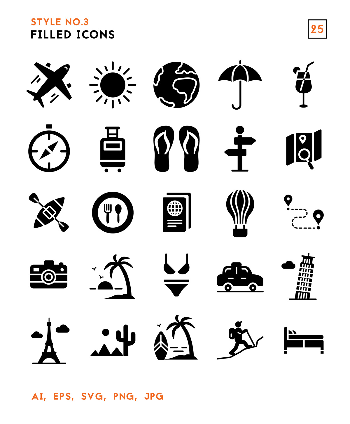 Vector Travel Icons Pack