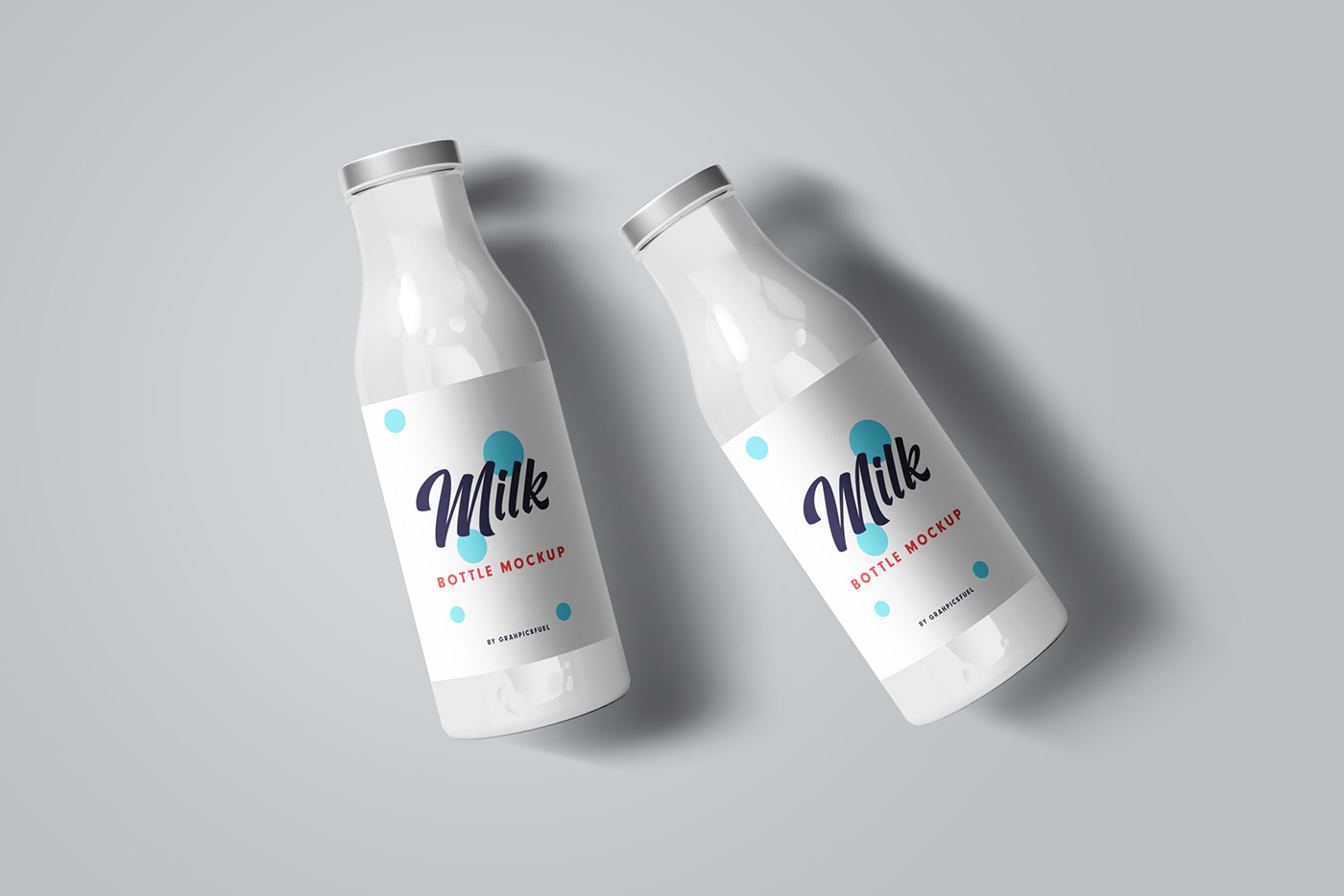 PSD Milk Bottle Mockups