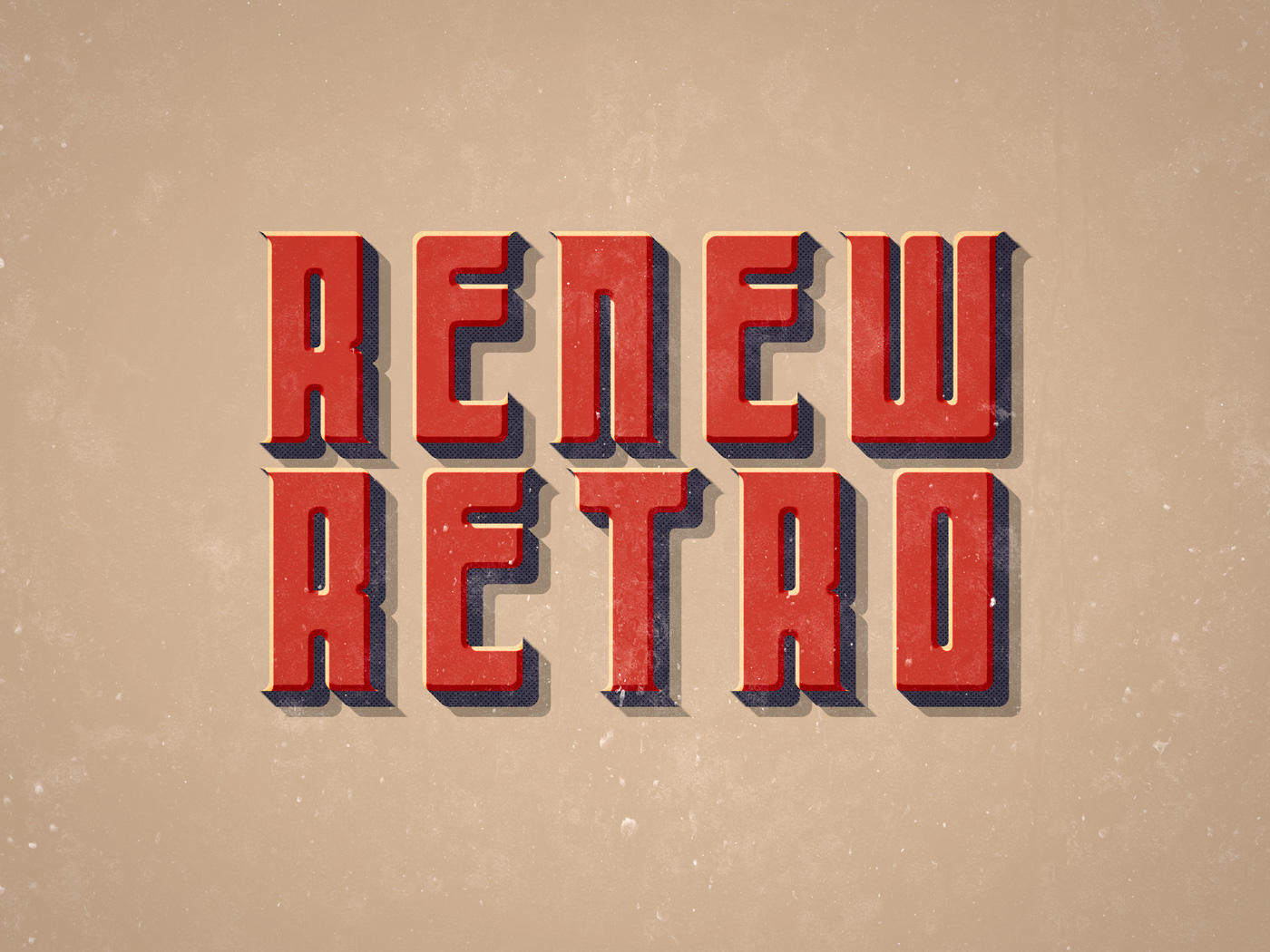 PSD Retro Text Effects