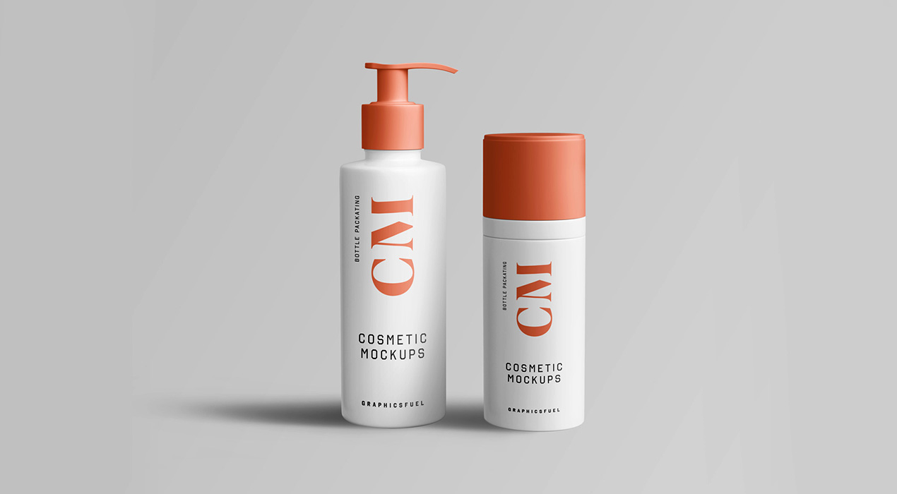 Cosmetic Product Bottle Mockup Templates