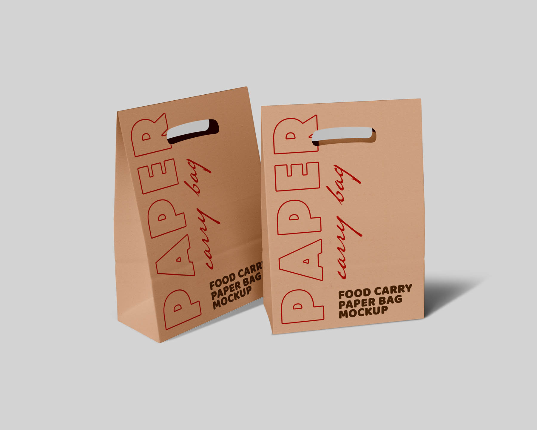 Paper Packaging Carry Bag Mockup