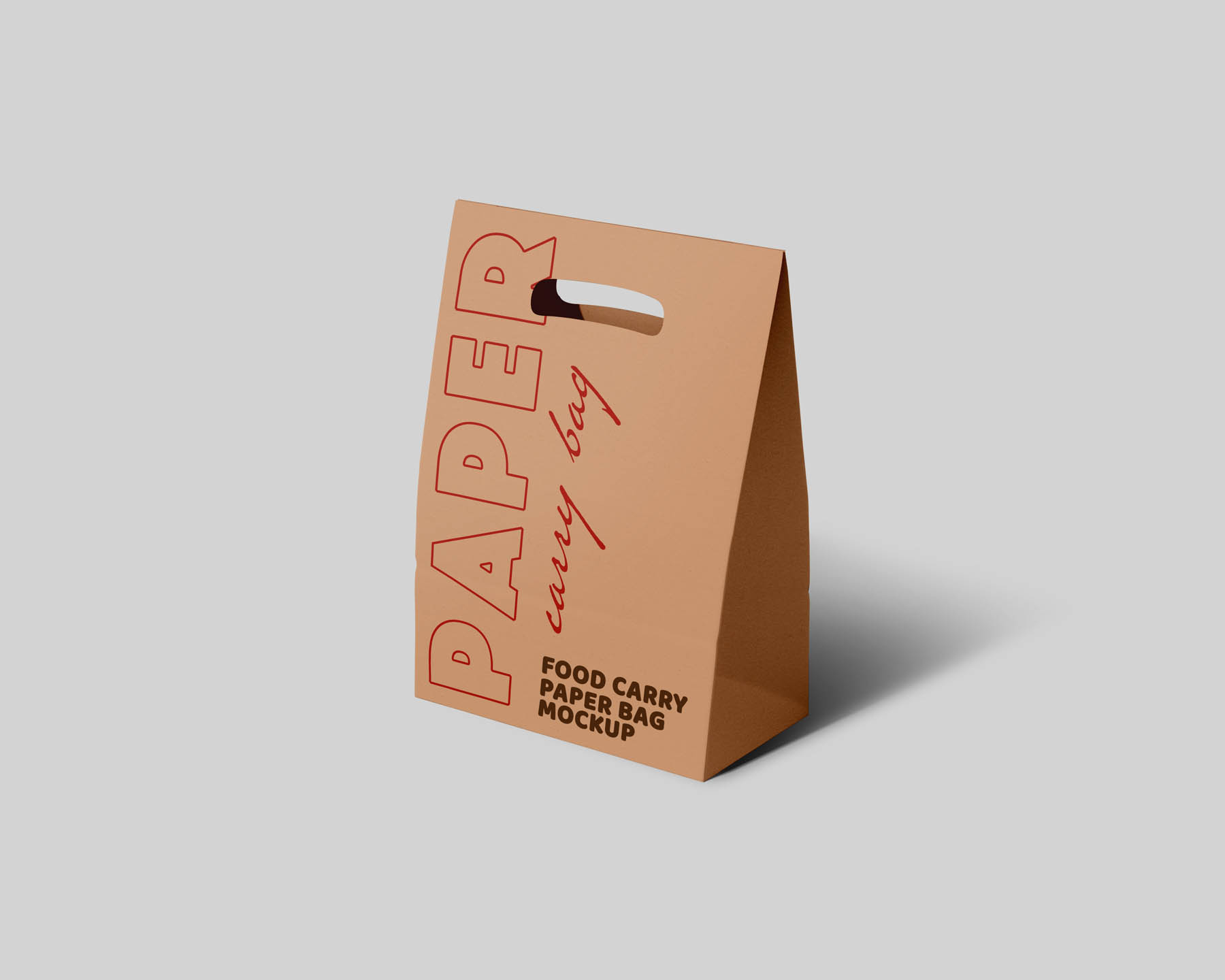 Paper Packaging Carry Bag Mockup