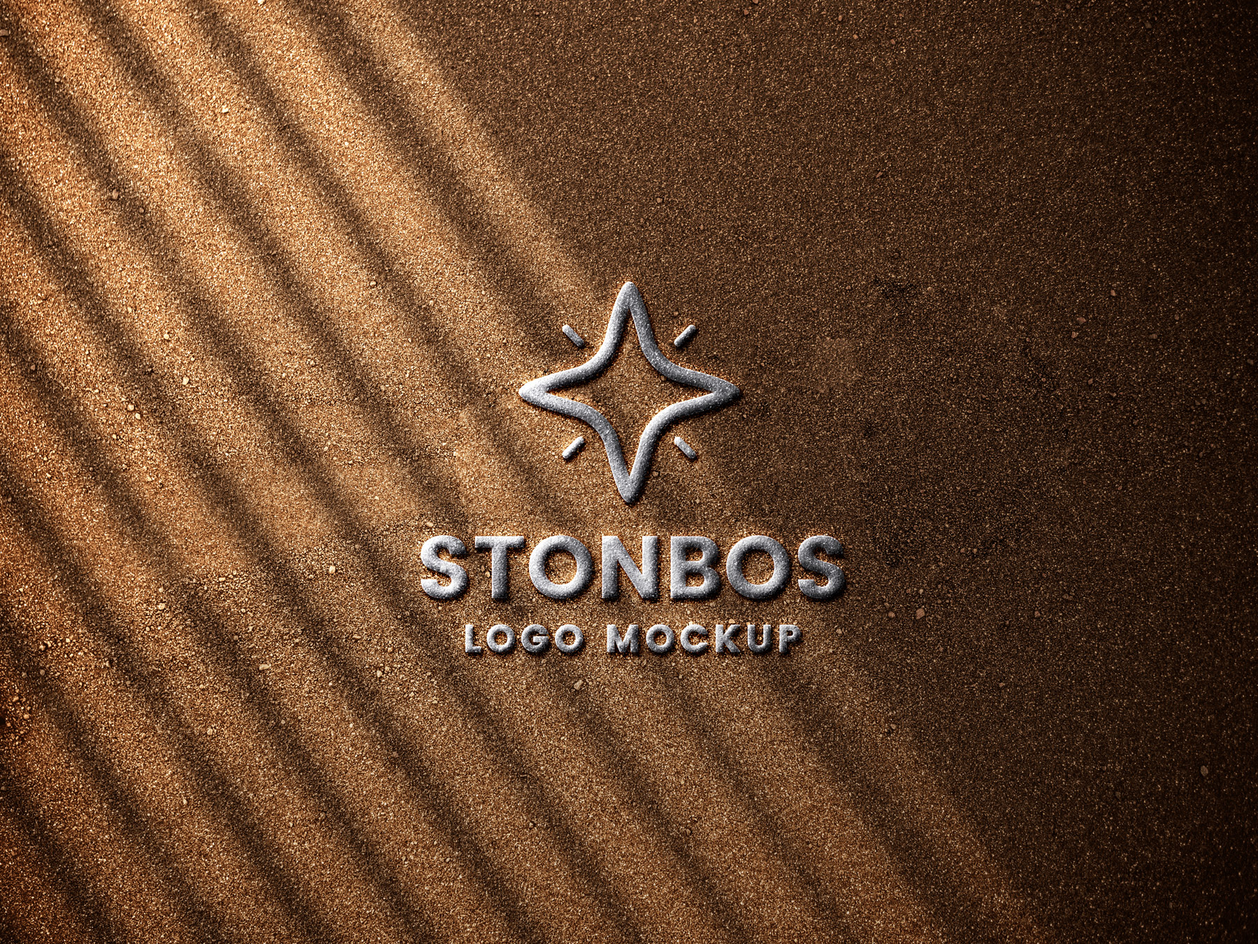 Stone Emboss Logo Mockup PSD