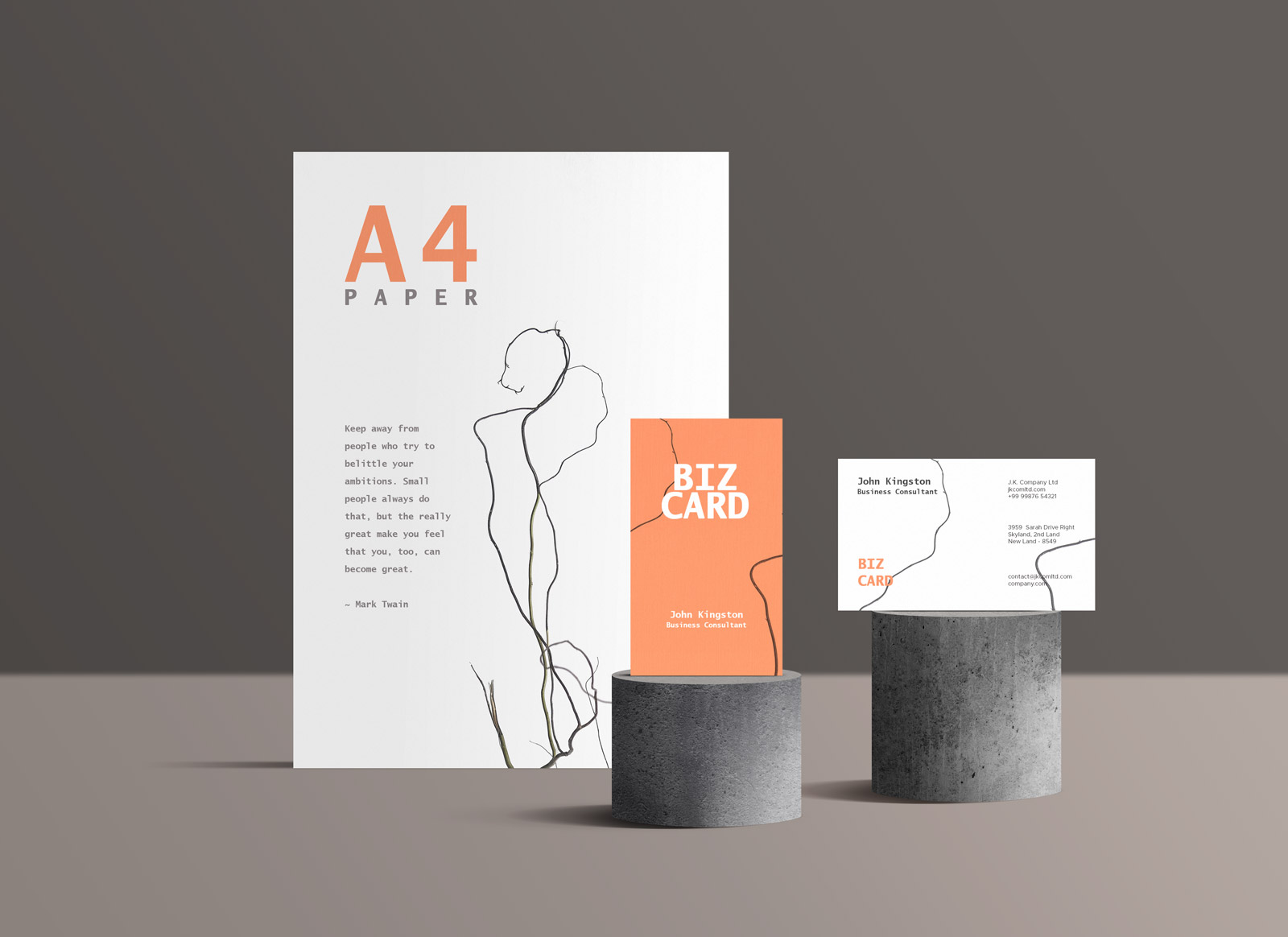 Standing Branding Stationery Mockup