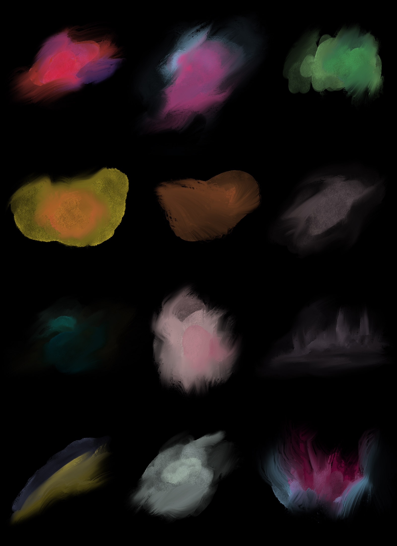 Free Abstract Watercolor Smudge Shapes