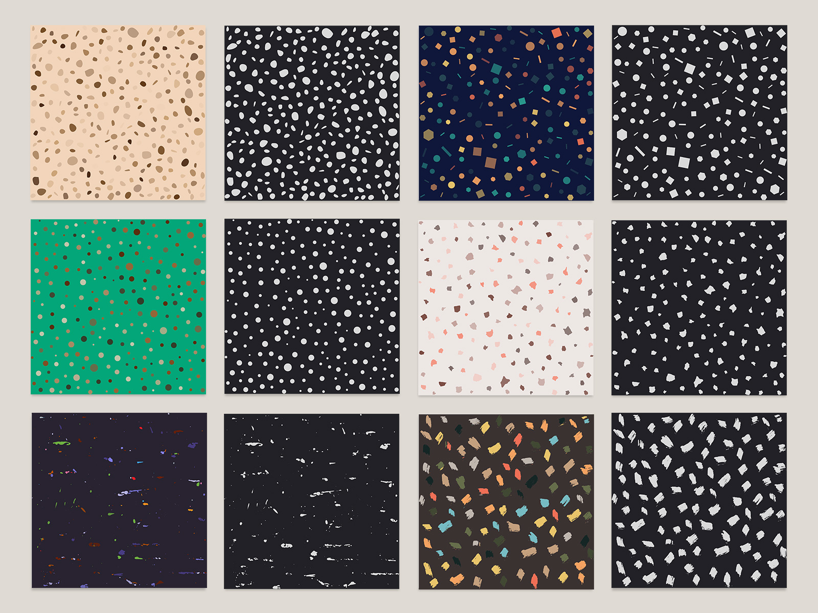 Dots And Sports Seamless Patterns