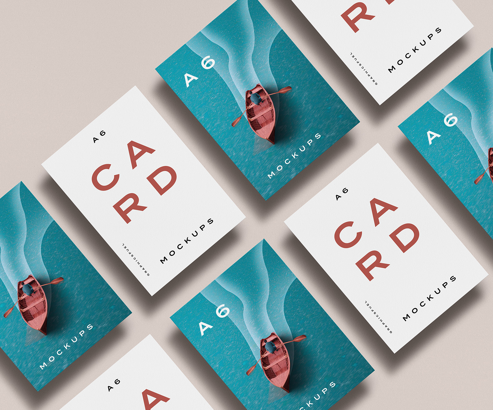 Free A6 Card Mockup Templates