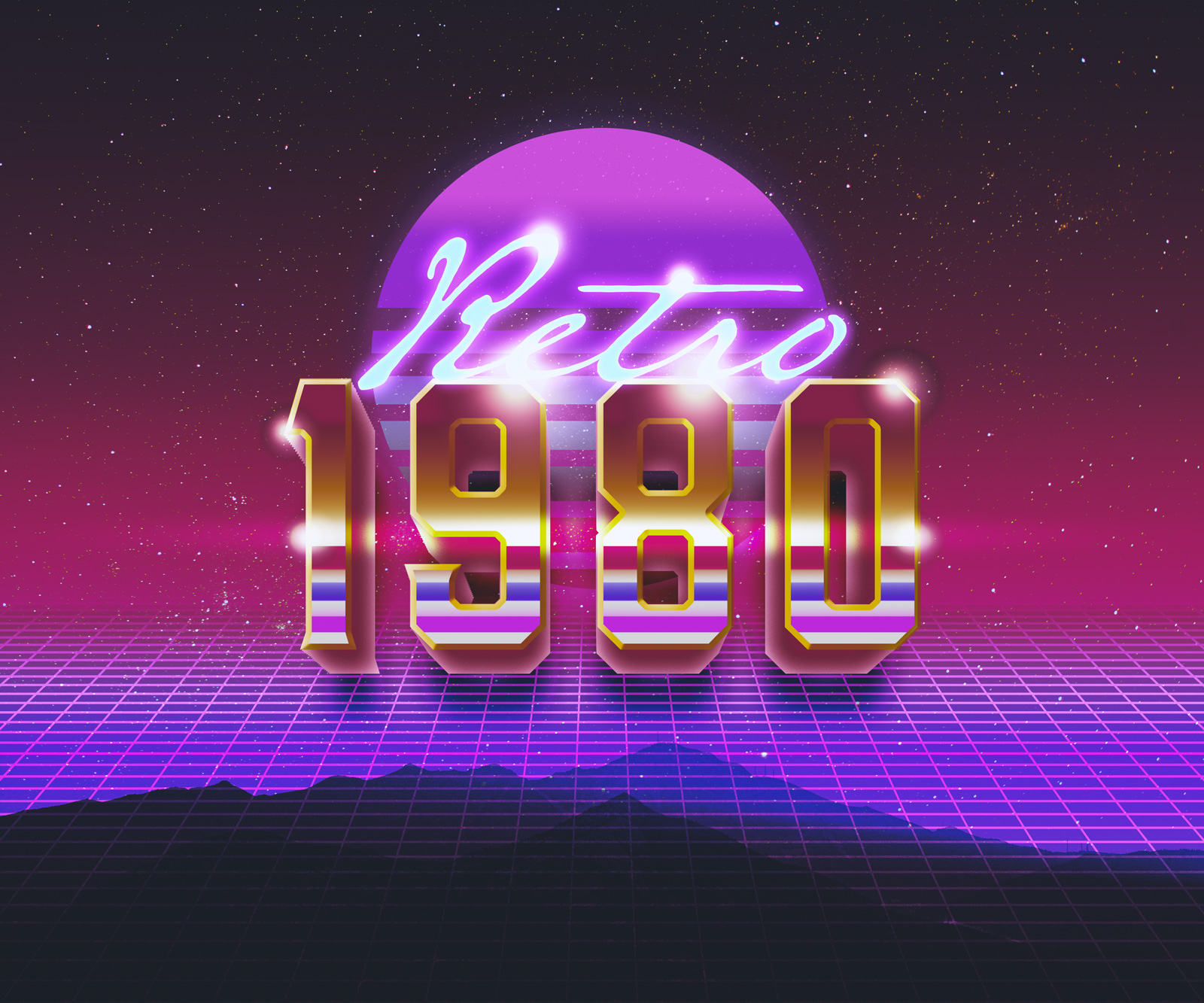 1980 Retro Text Effect