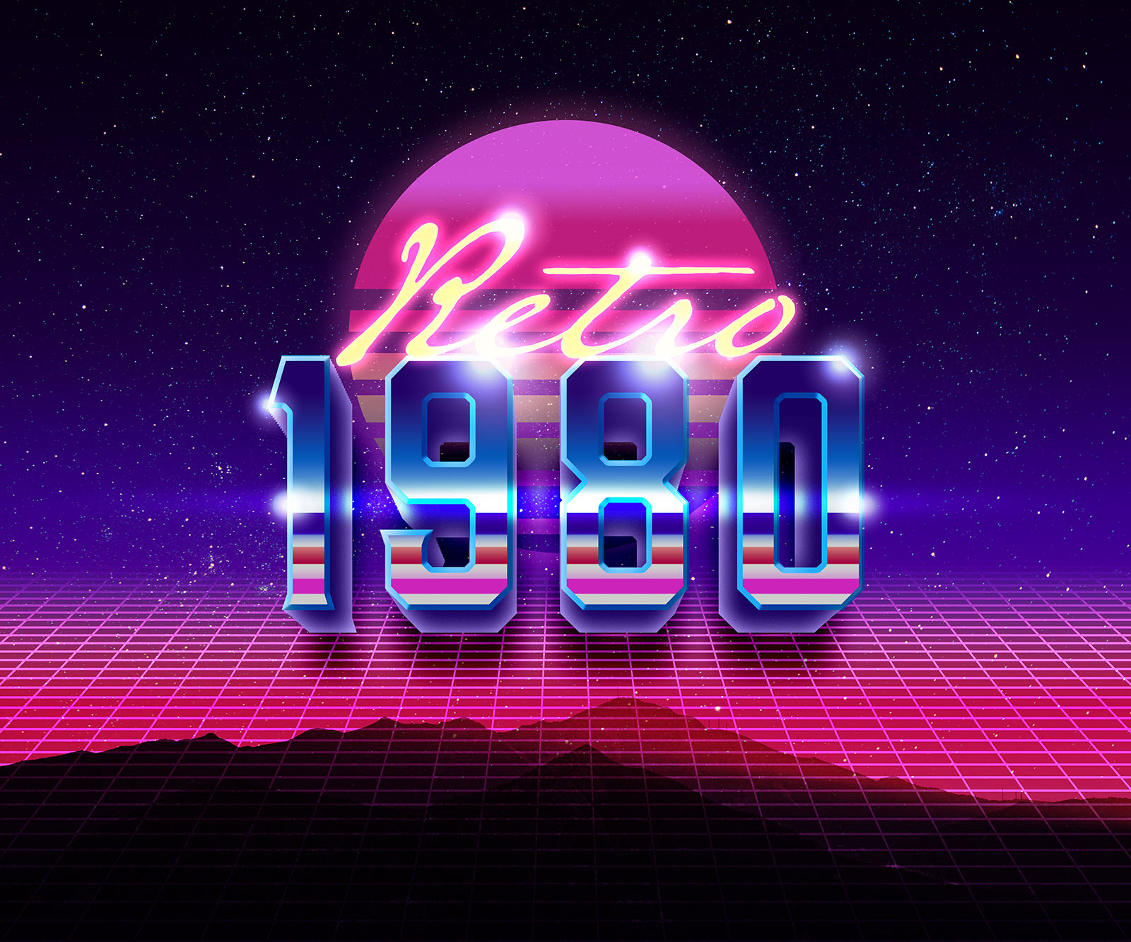 1980 Retro Text Effect