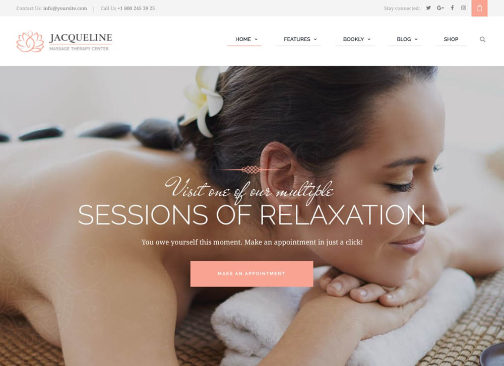 Jacqueline | Spa & Massage Salon Beauty WordPress Theme + Elementor