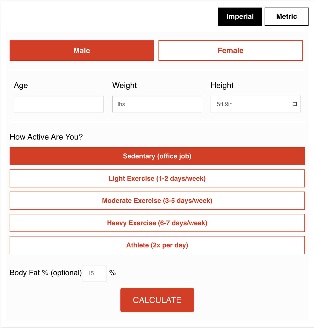 TDEE Calculator