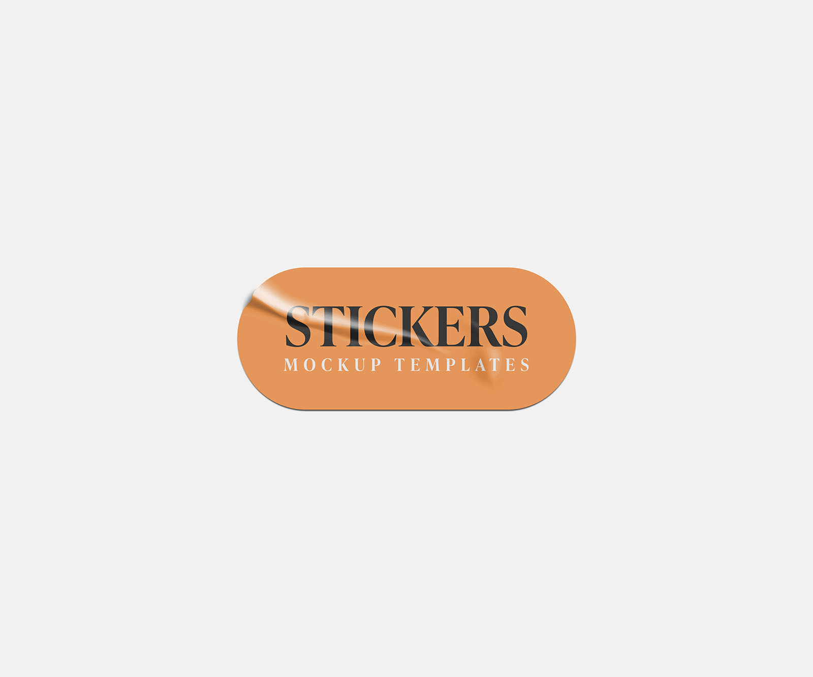 Glued Sticker Mockup PSD Templates