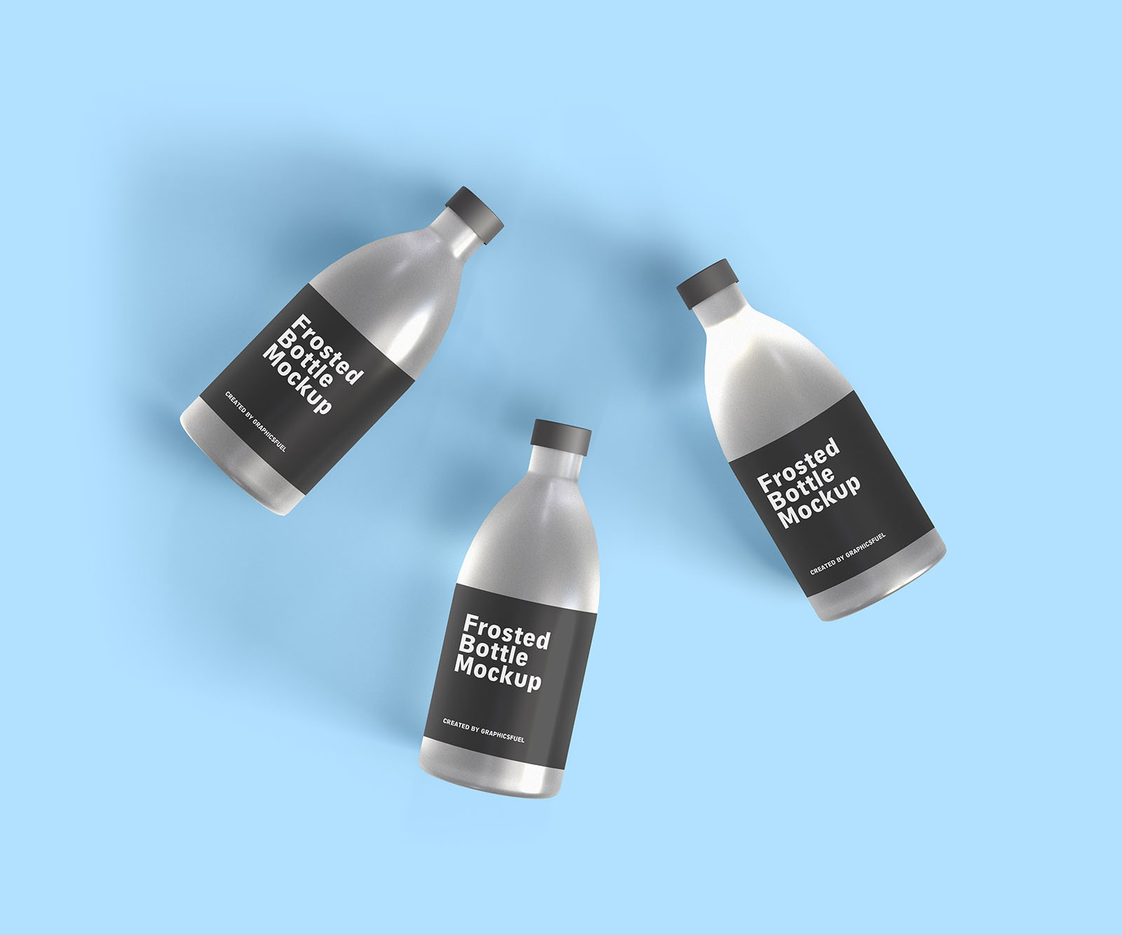 Frosted Bottle Mockup PSD Templates