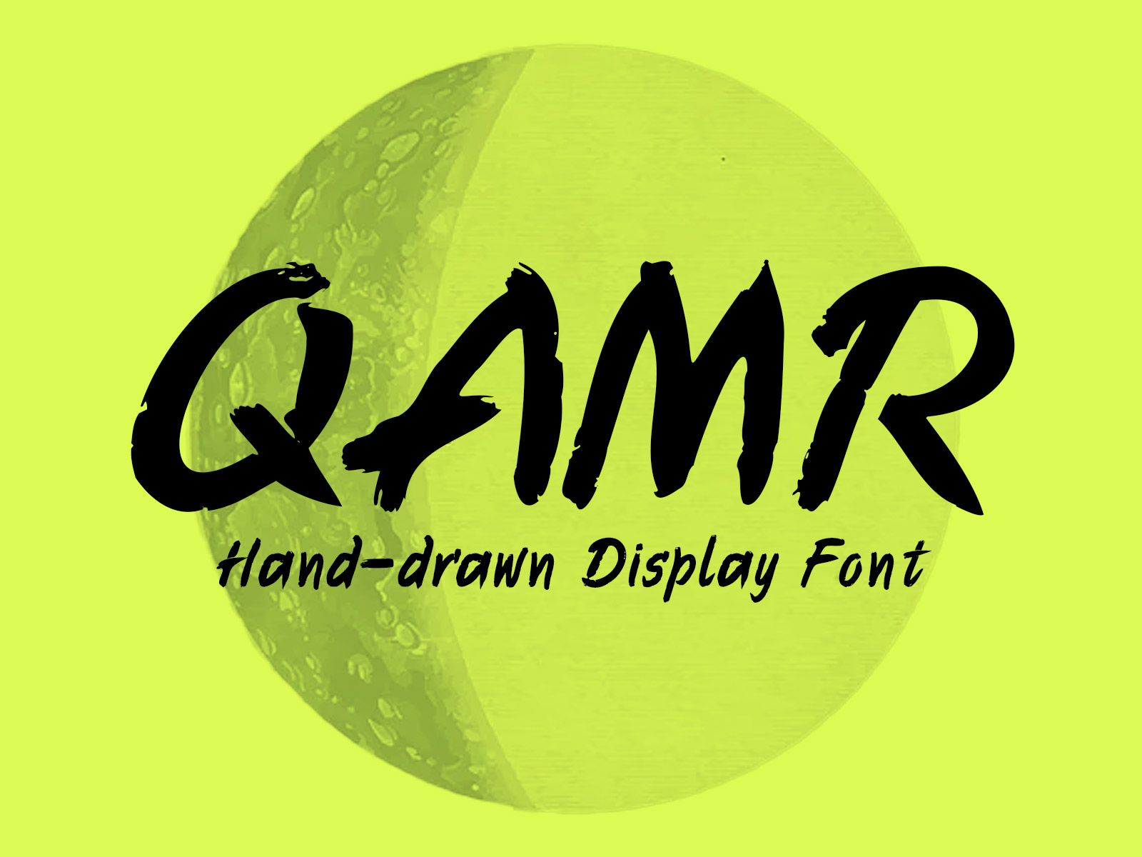 Qamr hand-drawn display font