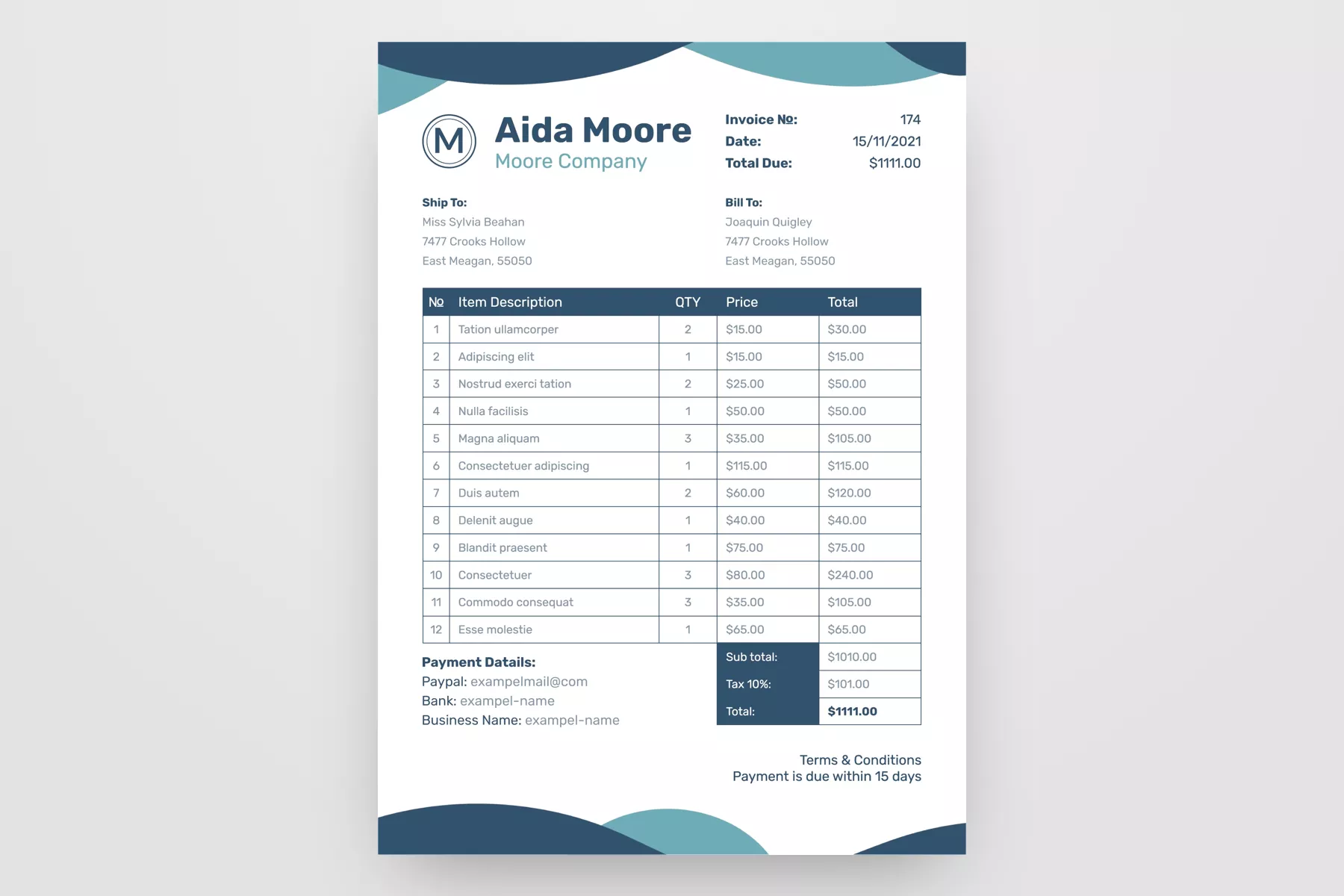 Sales Invoice Free Google Docs Template