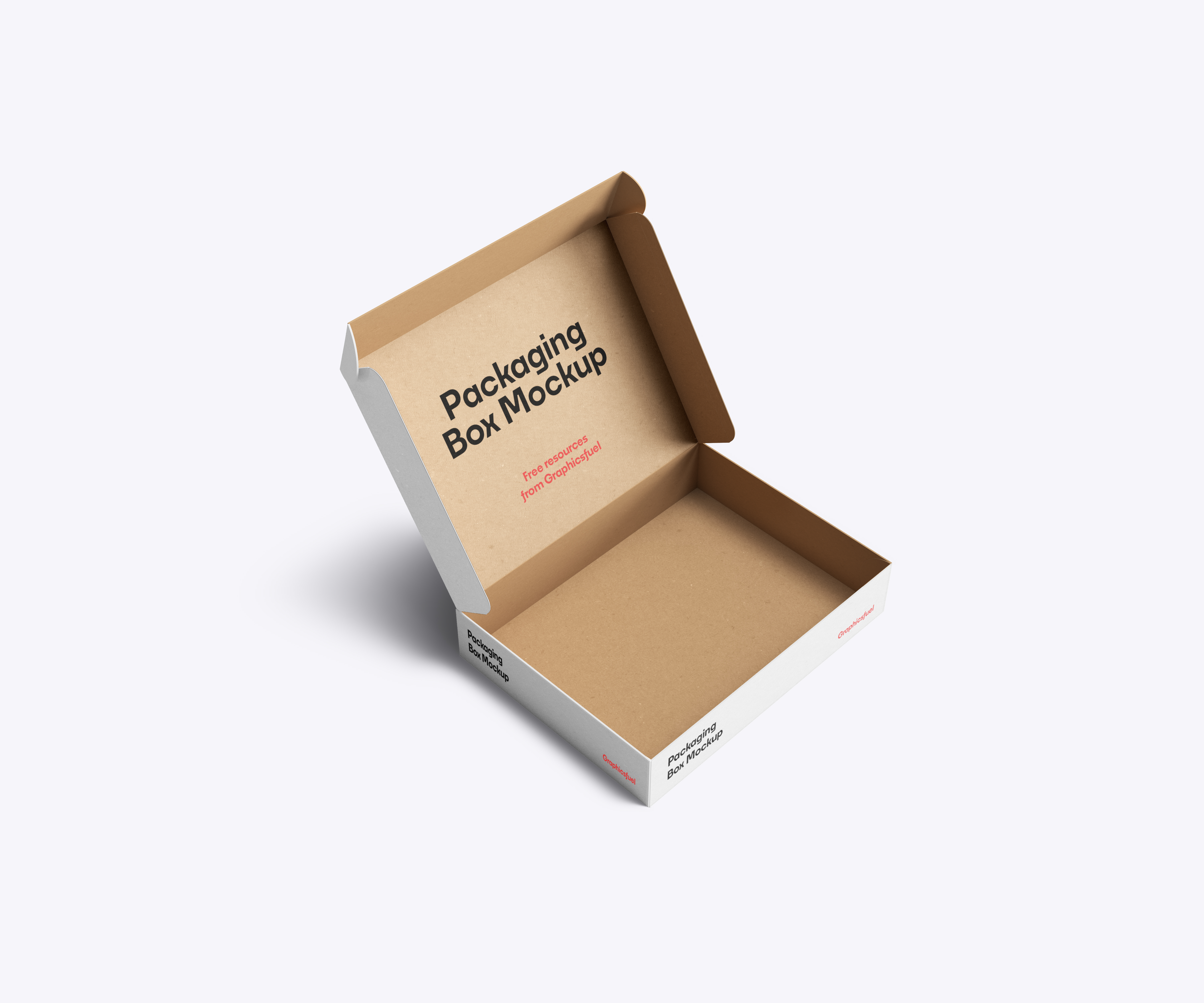 Free cardboard box mockup