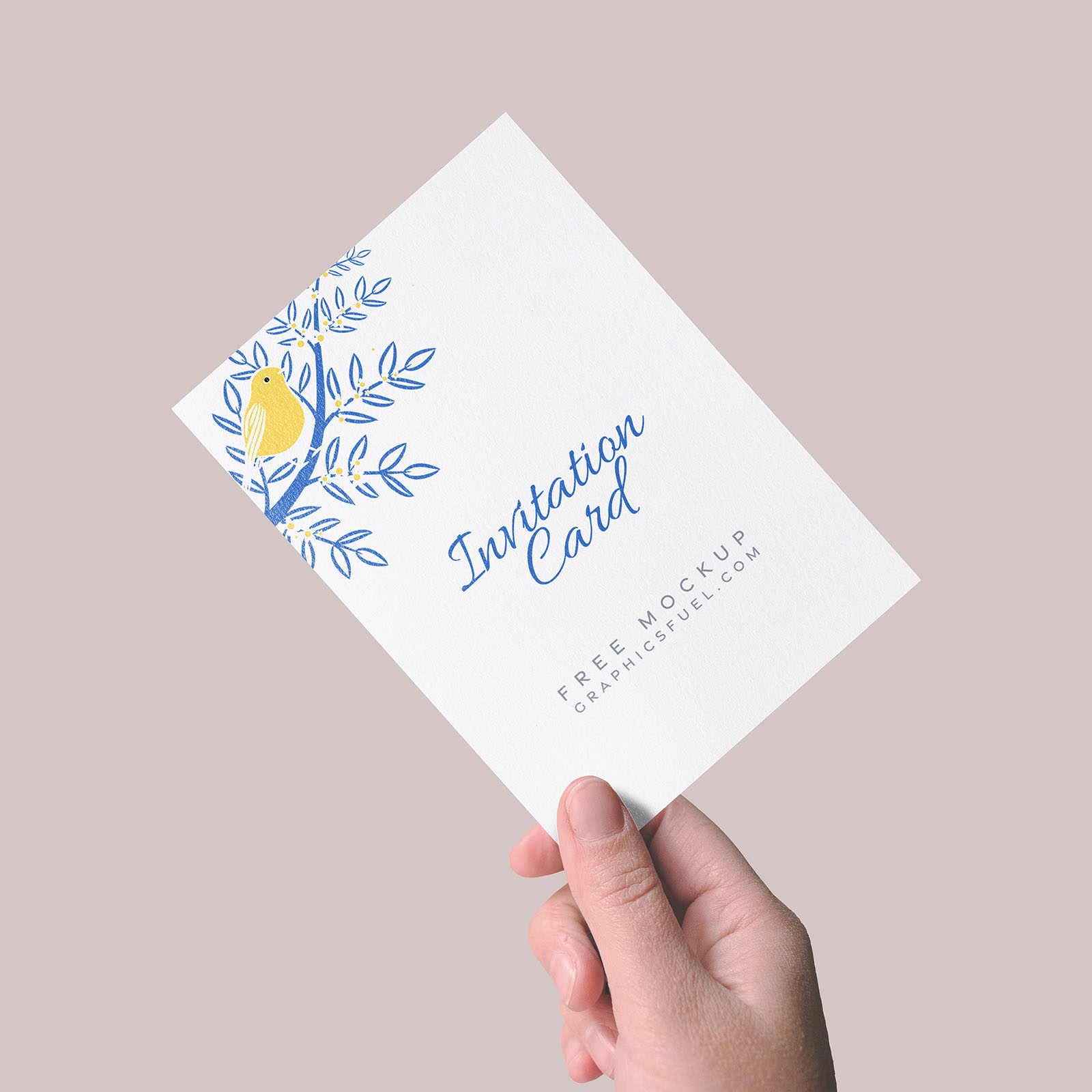 Free invitation card mockup