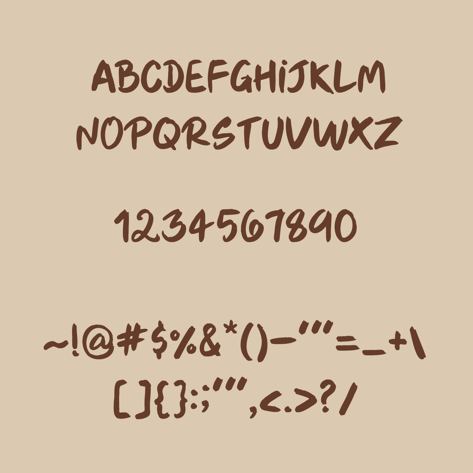 Hand drawn font