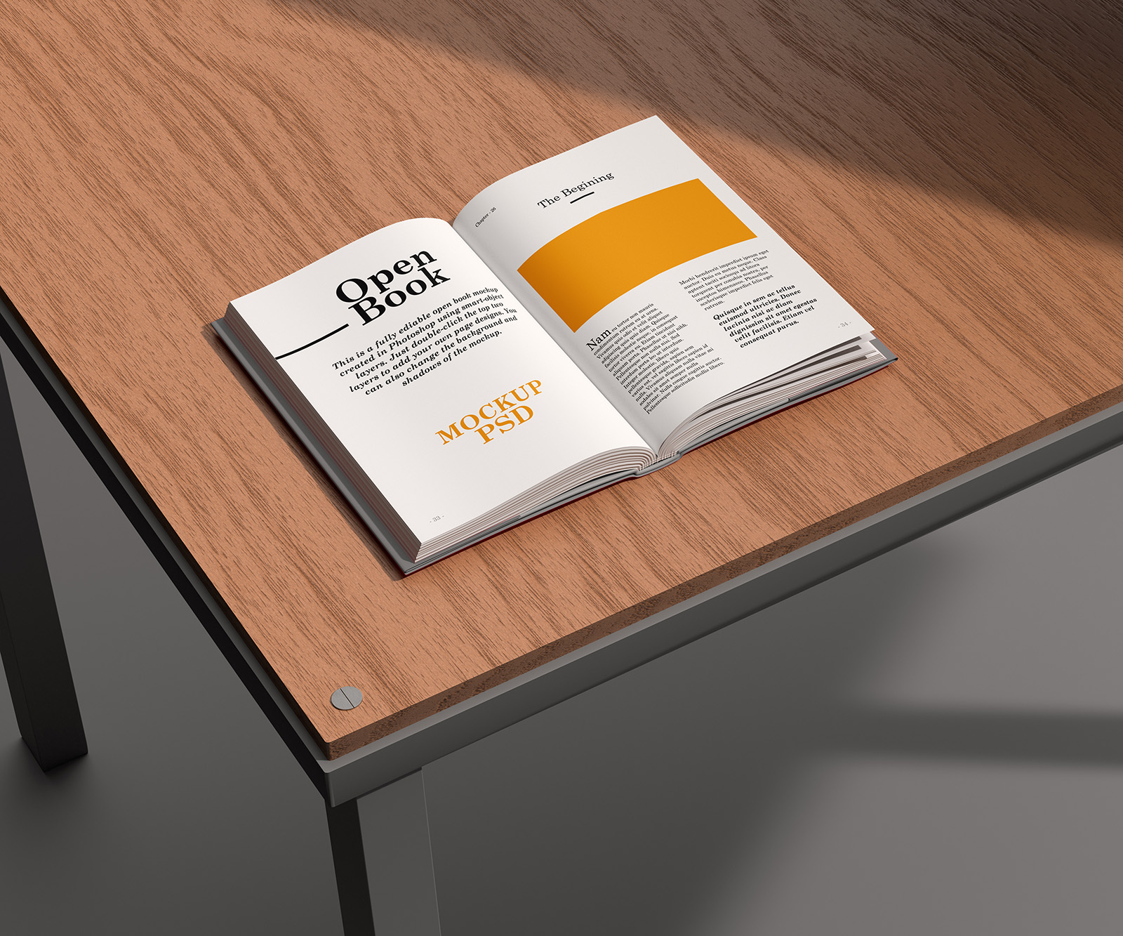 Hardcover book mockup template