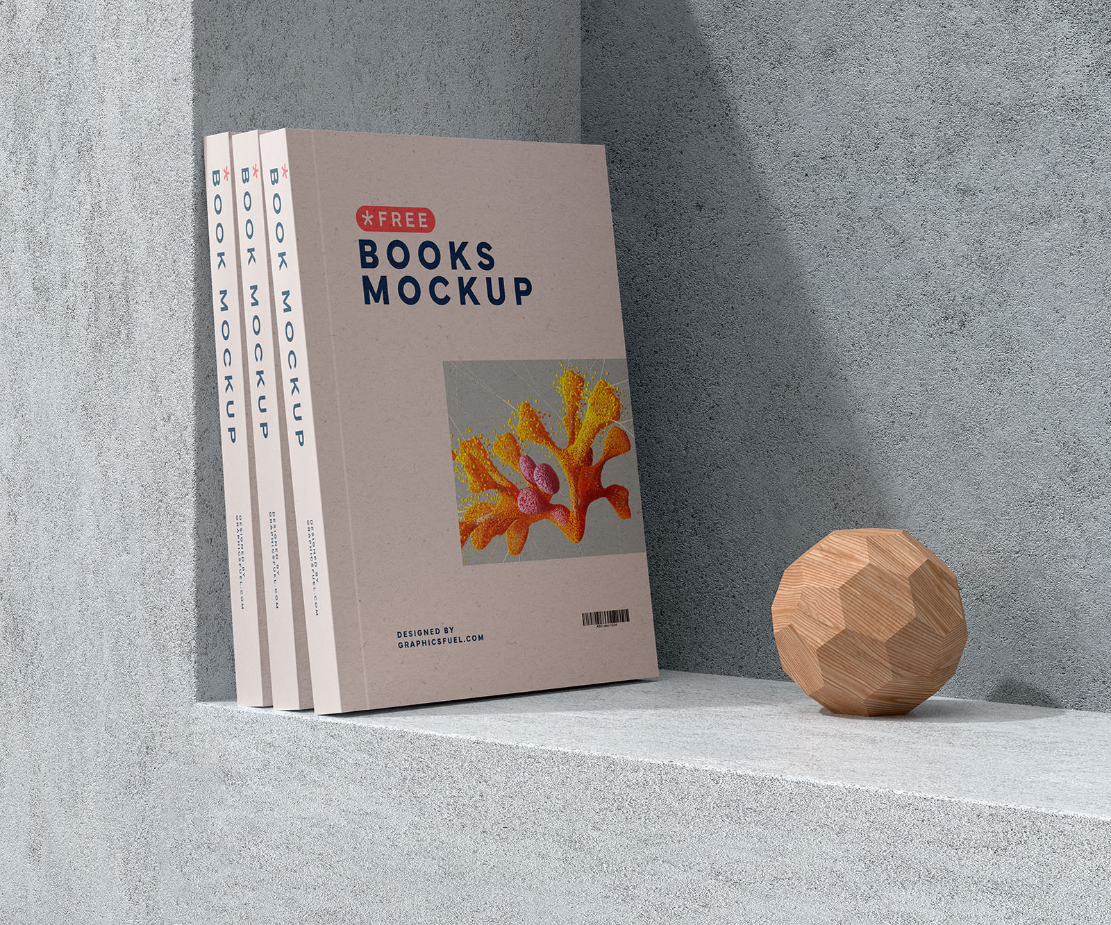 Free book mockup template