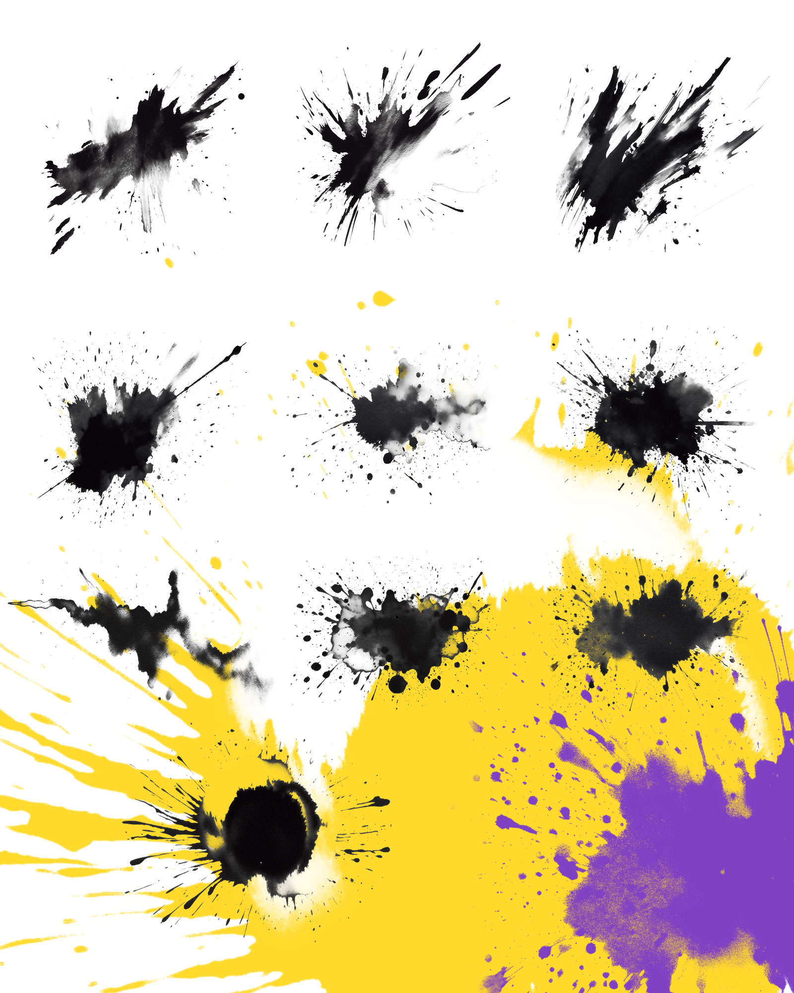 10 ink splatter and splash pngs