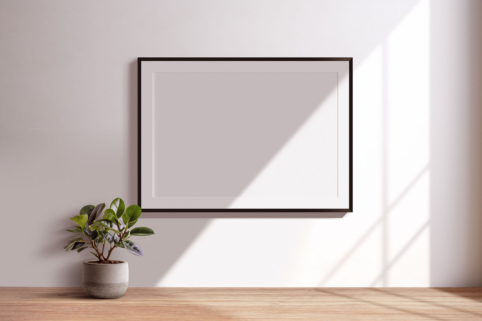 Interior photo frame mockup