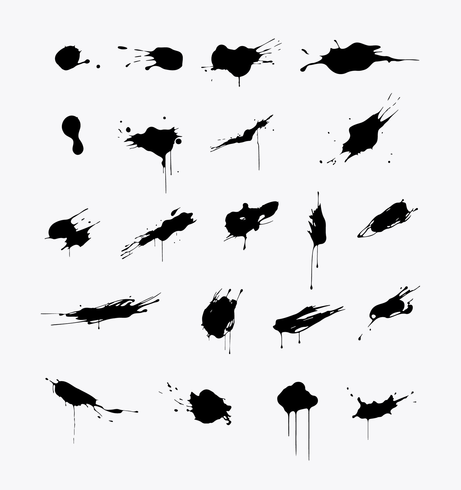 Vector Ink Splashes