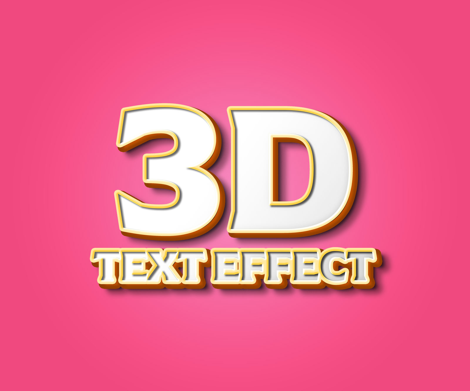 3D Text Effect PSD